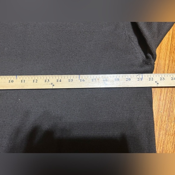 CEZANI Crew Neck Brown Wool Blend Sweater Shoulder Elbow Leather Patches Sz L - Picture 6 of 8